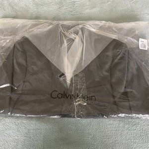 NEW CALVIN KLEIN Men's Cinder Block Gray Slim Fit Signature Blazer, Size Large